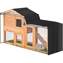 Housse De Protection Pour Clapier Triangulaire - Tissu Oxford 210D, Imperméable - Dimensions 147x52x86 Cm - Pour Lapins, Cochons D'Inde En Intérieur/extérieur