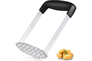 Schiacciapatate, Pleafind schiacciapatate in acciaio inox, strumento da cucina durevole con manico antiscivolo, perfetto per fagioli, verdure, frutta, avocado, lavabile in lavastoviglie
