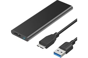 SABRENT Obudowa M.2 SSD na adapter USB 3.2, szybki transfer danych, zewnętrzny konwerter dysku twardego M.2 NGFF, aluminium premium, obsługuje klucz B+M (tylko dla M.2-SATA-SSD) (EC-M2MC)