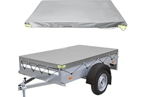 XQZMD Bâche de remorque Plate avec Corde de bâche, 208 x 114 x 13 cm, en PVC, idéale pour diverses remorques de Voiture Humbaur Böckmann, 750 kg
