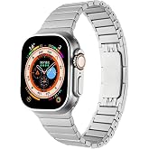 CONSTRAIN - Apple ile uyumlu Watch 42mm 44mm 45mm 49mm 1/2/3/4/5/6/se/se2/7/8/9/ultra 1/2 Baklalı Metal Kordon
