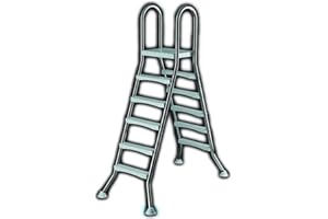 Ideal Eichenwald Poolleiter Hochbeckenleiter Schwimmbadleiter Edelstahlleiter Leiter 1,5/1,5m