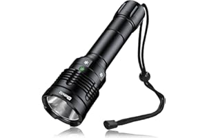 Genwiss Dive Torch,Scuba Diving Flashlight 2000 Lumens Super Bright XPL-LED Rechargeable 80M Underwater Dive Lights Waterproof
