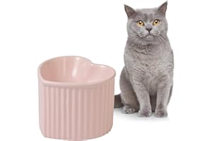 HCHLQLZ Miski dla kotów miska na wodę dla kotów - podnoszone miski dla kotów przeciw wymiotom - ceramiczna miska dla kotów - miski dla kotów - 340 ml