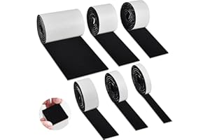 HTBAKOI Fieltro Adhesivo Muebles Negro 6 Rollos Cinta Protector Corte Libre en Cualquier Forma con Fuerte Adherencia para Muebles Sillas Objetos.etc