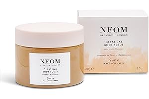 NEOM- Great Day Body Scrub | Luxury Body Scrub with Organic Sugar, Vitamin E & Jojoba Oil | Wild Mint & Mandarin Fragrance | Scent To Make You Happy
