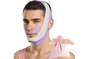 GGUFAY Masque réducteur de double menton en V pour joues, lifting du menton avec lifting du visage, bandage de lifting du visage, prêt à l'emploi