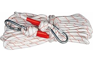 MOCUI Corda da Arrampicata Ausiliaria per Esterno Funi Metalliche Corda di Sicurezza ad Alta Resistenza Corda di Salvataggio in Nylon Intrecciato Imbracatura Anticaduta