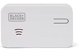 BLACK+DECKER Black + Decker Carbon Monoxide Alarm and Detector. 10 Year Battery Life With Built In Lithium Battery. Easy To Install CO Alarm For Home. Travel Friendly, Portable. White with Test Button.