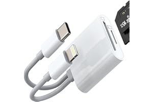 ZOYUZAN Lecteur Carte SD pour Iphone(2en1) Dual Cable Adaptateu USB C Reade Lightning Mémoire Externes Micro TF Mémoire Card Type C Appareil Photo Accessoire pour Apple 15 Pro Max Plus Ipad Pro pour Samsung