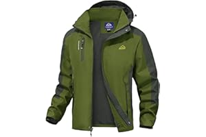 ‎DONHOBO donhobo Herren Outdoor Wanderjacke Wasserabweisend Atmungsaktiv Winddichte Funktionsjacke Leicht Übergangsjacke Trekkingjacke Mäntel mit Abnehmbare Kapuze