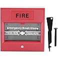 Pomya Red Sign Emergency Stop Switch,Emergency Exit Fire Alarm Button Release Security Glass Break Alarm Switch for Exit Doors Emergency Doors