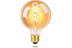 GBLY Lámpara vintage 1er LED E27 - Bombilla G80 Edison 2700K 4 W blanco cálido, lámpara incandescente retro de filamento de vidrio, lámpara de ahorro de energía para hotel