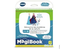VTech - MagiBook La Reine des Neiges, Livre Éducatif Enfant Niveau 2 Découvre les Mystères de la Nature, Pages Illustrées et Interactives, Cadeau Fille et Garçon de 4 Ans à 8 Ans - Contenu en Français