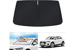 KUST Custom Fit Windshield Sun Shade for 2019-2024 2025 Audi Q3 Accessories Sunshade Window Shade Sun Visor Protector Foldable Blocks UV Rays Keep Your Car Cooler