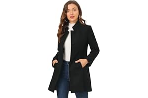 Allegra K Coat Caban Donna