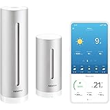 Netatmo Stazione Meteo con Sensore Esterno Wireless con supporto a parete, Termometro, Igrometro, Barometro, Sonometro, Quali