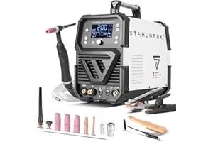 STAHLWERK Schweißgerät 2 in 1 Kombi AC/DC WIG 200 ST Digital - WIG & MMA 200 A, HF-Zündung, Spot-Funktion, Clean-Modus, IGBT, Digital-Display & Remote-Anschluss