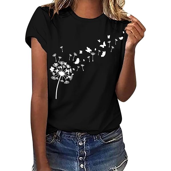 Yuson Girl T-Shirt Femme Astronaute Galaxie - 100% Coton - Manches Courtes Col Rond