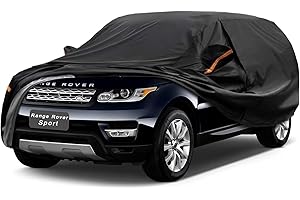 GUNHYI Heavy Duty Suv Car Cover Custom Fit for Range Rover Sport 2005-2023, Waterproof Breathable All Weather Outdoor Full Cover Rain Sun Protection, With Cotton Lined and zipper PE