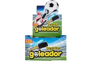 Goleador Liquirizia, Doppia Caramella Gommosa, Senza Glutine, Idee Regalo per Compleanni e Feste, Confezione da 200 monopezzi