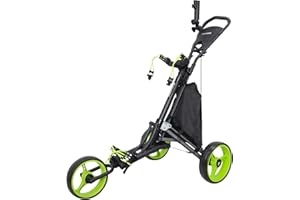 vilineke OneClick Three Wheel Golf Push Trolley One Click Folding with UmbrellaHolder and Storage Bagt