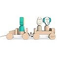Matchstick Monkey, Playtime Wooden Safari Jeep Pull Along Toy, Sensory Learning Toy - Race or Push, Place or Stack, Learning Characters Through Play, 18 Months Old+
