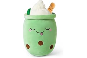shownicer Plüschtier Stofftier Boba Tea 24cm, Kuscheltier Plüschkissen Spielzeug, Schmusetier Bubble Tea, Weiches Umarmungskissen für Zuhause, Kreatives Geschenk Gefüllt für Kinder Mädchen Jungen