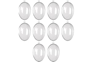 ‎LOMYLM 10STK Plastikkugeln zum Befüllen, Weihnachtskugeln Acrylkugeln zum Befüllen, Weihnachten Deko Hängende Ornamente, 63x45mm