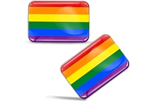 BIOMAR LABS 2 x 3D wypukłe silikonowe naklejki naklejki LGBT tęcza lesbijka gej duma uniseks pokój dorosły flaga samochód motocykl kask F 65