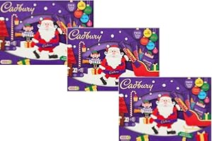 Kids Christmas Chocolate Gift Box - Cadbury Santa Chocolate Selection Box 145g Pack of 3- Cadbury Bundle 2022