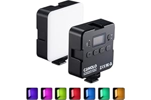 CAMOLO RGB Video Light 96 LED Lights CRI 95+,2500-9000K Color Temperature Photography Light 3.7V/2000mAh Battery Selfie Light for Mobile Phone,Youtube,Studio,Vlog,Livestreaming,DSRL,Camcorder