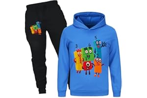 Jicahond Number Printing Hoodies Kids Cartoon Merch Tracksuits Boys 2pcs Outfits 2-13 Years