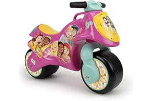 Moto Porteur Enfant 18 Mois à 3 Ans sans Pédales Bebe - Neox Disney Princesses Stable + Ergonomique Moto Draisiènne pour Fille 2 Ans Roues Larges + Transport Facile + Style Course | INJUSA