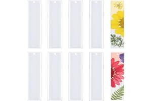Liitata 8 moldes rectangulares de silicona para marcapáginas, manualidades de joyería, moldes de resina para marcadores, llaveros, colgantes
