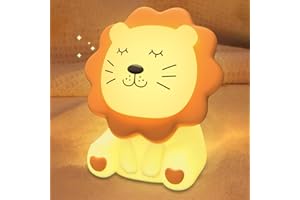 NAWCHEDO Veilleuse pour enfants, 7 couleurs, veilleuse en silicone pour enfants, 3 niveaux de luminosité, veilleuse antireflet rechargeable pour chambre d'enfant, lampe de chevet mignonne et moelleuse