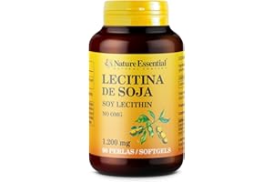 Nature Essential | Lecitina de Soja 1200 mg | 90 Perlas | Fortalece el Sistema Cardiovascular | Ayuda en la Digestión de las Grasas | Rico en Fosfolípidos | Hepatoprotector | No-GMO