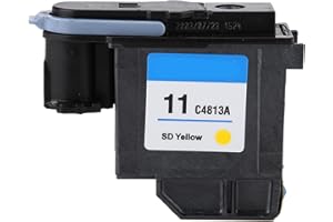 WOHPNLE C4812A Print Head, Nature Colors Printhead Set Replaceable No Paper Jam Compatible Print Head with Replacement for 500 510 800 Series, Design Jet, Business Inkjet, OfficeJet (Yellow C4813A)
