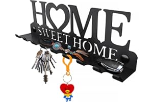 SirHoldeer Portachiavi da Parete Home Sweet Home, Mensole da Muro Design Moderne, Appendichiavi da Muro Ingresso, Appendiabiti da Parete Design, Attaccapanni da Muro, Idee Regalo per la Casa