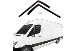 J&J AUTOMOTIVE SCOUTT | GP Deflettori D'Aria Antiturbo Adatti Per Sprinter W906 2006-2018, Set di 2 Pz, Nero, Antivento, Antipioggia, Aerodinamico