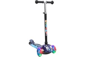 ‎HABIB GRUPPE Habib Gruppe Kinderroller, 3-Räder, Kinderscooter für Jungen & Mädchen 3-8 Jahre mit LED-Rädern, Höhenverstellung, rutschfest, Max. 50 KG