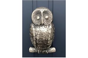 CASAS DOOR FURNITURE Owl Door Knocker Antique Silver