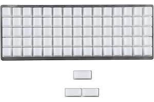 YMDK OEM Profile Blank ABS Keycaps Fog Black Clear Shine Through for Ortholinear Layout MX Keyboard XD75 ID75 Planck Preonic Niu40 Split 36 Corne Split 46
