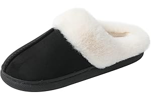 JOMIX Chaussons Maison Mémoire Mousse Chausson Femme Pantoufles Femme Faux Daim à Fourrure Mules Anti-Slip Chaud Douce Accueil Slippers Automne Hiver