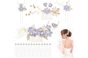 Kleemeiero 22PCS Accessoires de Cheveux de Mariée Pince à Cheveux de Mariage Peigne à Cheveux Mariée Broche Cheveux Mariage Perle Bijoux Cheveux Mariage Epingles à Cheveux Mariage pour Femme