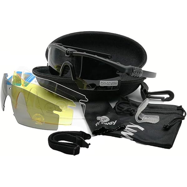 Occhiali Protettivi EMSECKO Per Softair E Sport - 3 Lenti Intercambiabili, Anti-Urto, Anti-Appannamento - Foto 6