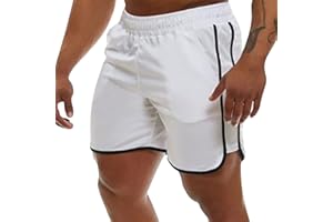 Genfien Męskie spodenki sportowe, szybkoschnące, krótkie spodenki do biegania, fitness, spodnie treningowe, dla chłopców