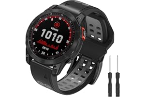 Songsier Fenix 7X Correa, 26mm Quick Fit Pulsera de Reloj de Repuesto de Silicona Suave Ajustable para Fenix 8 51mm, Fenix 6X Pro, Fenix 6X, Fenix 5X Plus, Fenix 5X, Fenix 3, Fenix 3 HR