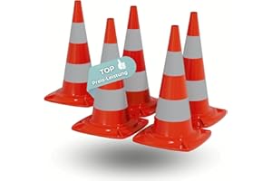 HAGO Verkehrspylon Pylon Hütchen Verkehrsleitkegel Warnkegel Markierungskegel Absperrkegel Warnbake Leitpfosten Lübecker Hut Parcours 5 Stück