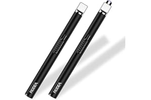 REIDEA Feuerzeug Usb Aufladbar - Windfestes USB-Sturmfeuerzeug Für Bequemes Anzünden Von Kerzen - Sichere und Umweltfreundliche Feuerzeug Alternative (2 Pack Black)